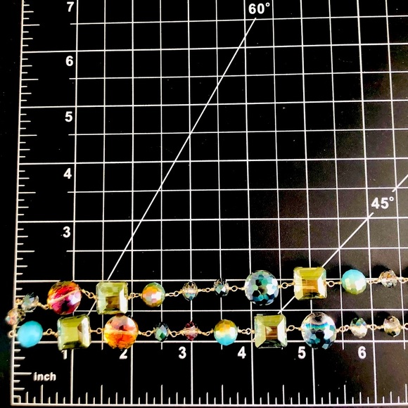 Gorgeous Vintage 925 Aurora Borealis Crystal Bead Necklace - Picture 10 of 17